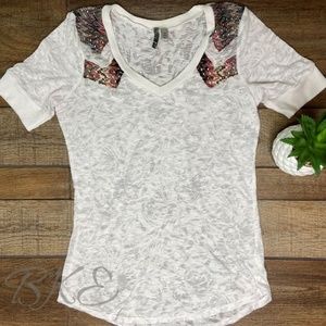 🌺 BKE | White Sheer Fashion Shirt (SOLD)